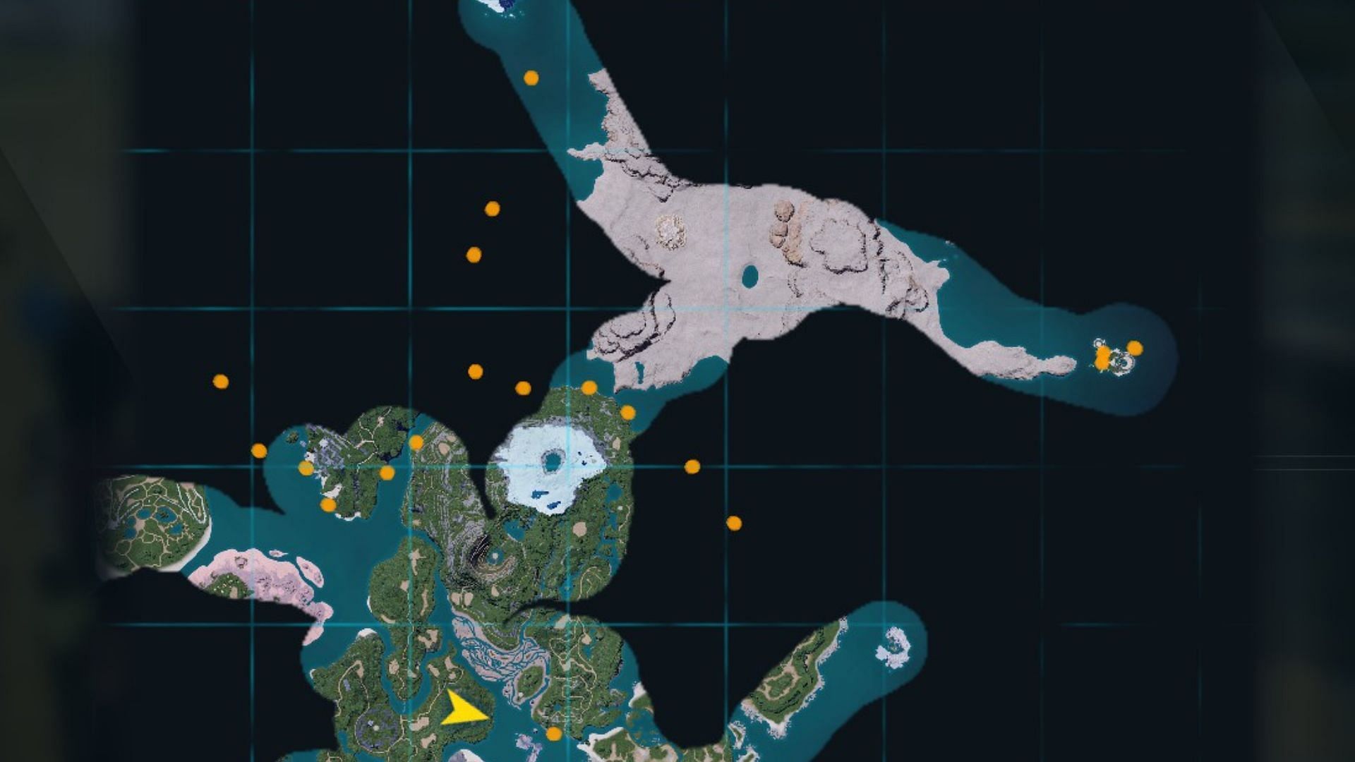 Celaray Lux fishing spots (Image via Pocketpair)